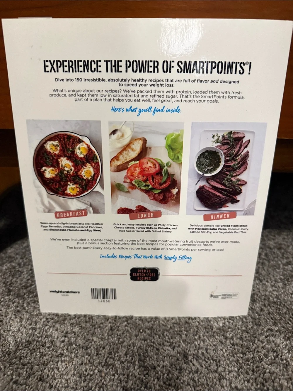 Weight Watchers Cookbook - White with Black and Blue Accents